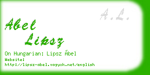 abel lipsz business card