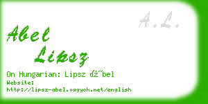 abel lipsz business card